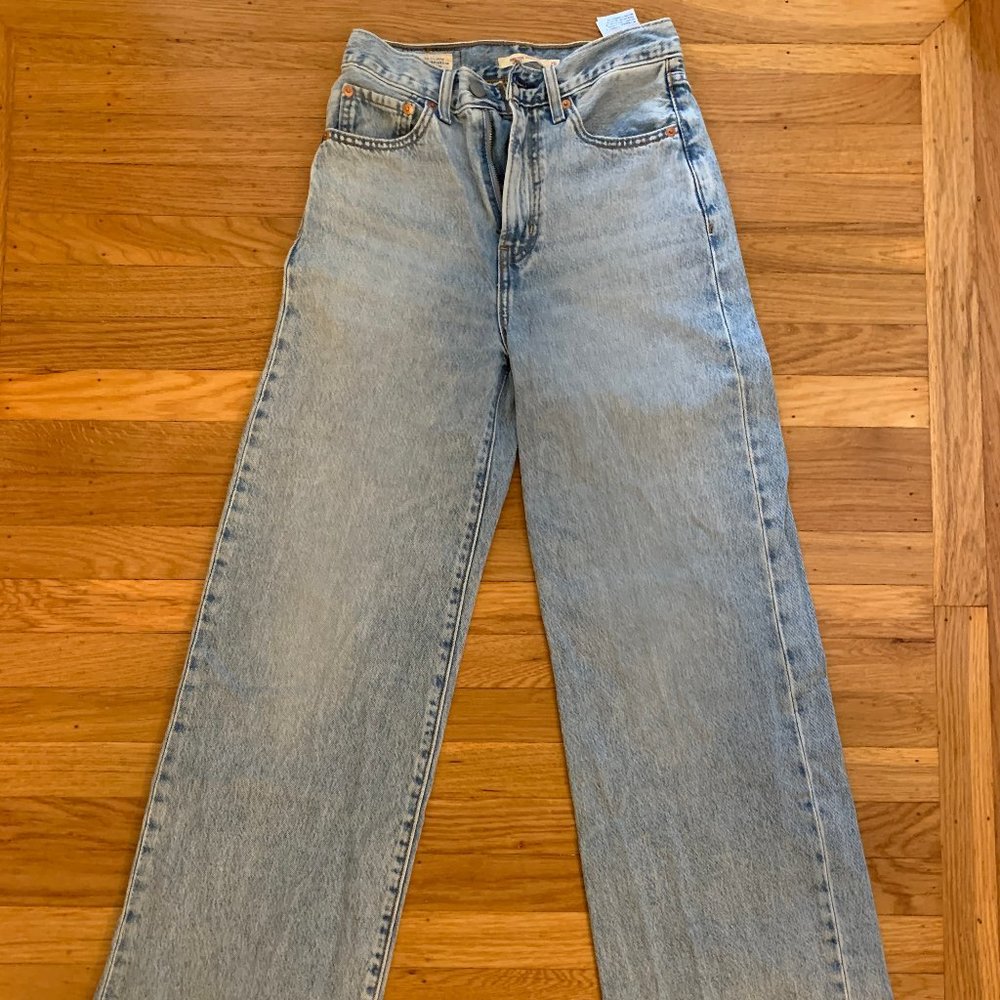 Levi's Ribcage Wide Leg Jeans - Light Wash
